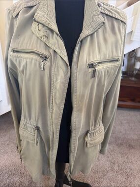 Max Jeans Lightweight Utility Jacket in Sage